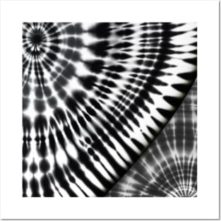 AI tie dye, black and white Posters and Art